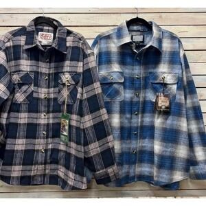 Vintage Deadstock Bundle Sports Afield +Guide's Choice Pro Elite Plaid Shirts XL